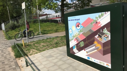 Slim vorstvrij fietspad Warmtebedrijf Ede